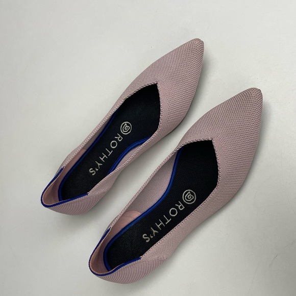 Rothy's Petal Pink The Point Pointed Toe Slip On Ballet Flats Shoes Size 7.5 - Picture 3 of 5
